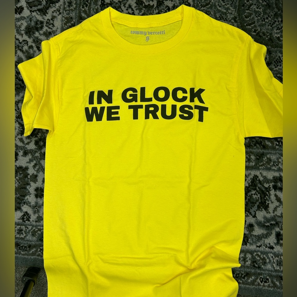 Tommy Vercetti yellow in Glock we trust tee